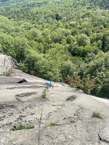 The pitch 2 traversing crack.