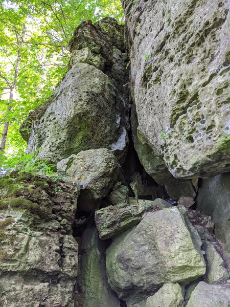 Hole where the climb is located.