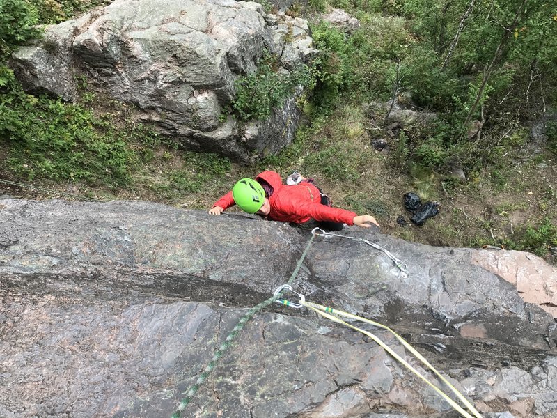 Emily Keast following pitch 1.