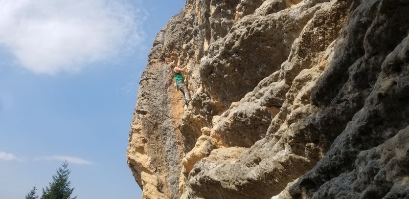 Clipping the fruits of our labor after a long day of drilling holes at Şahınkaya.