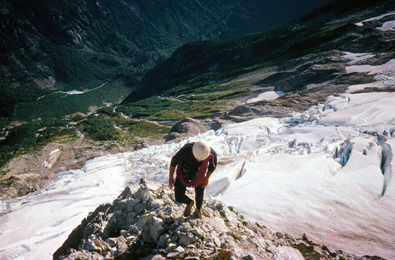On an easier section of the NE Buttress 1992