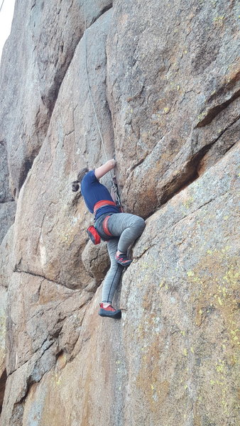 Ada's first time crack climbing!