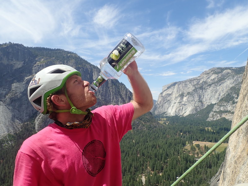 Stay hydrated kids. Hot august ascent with Josh Linker