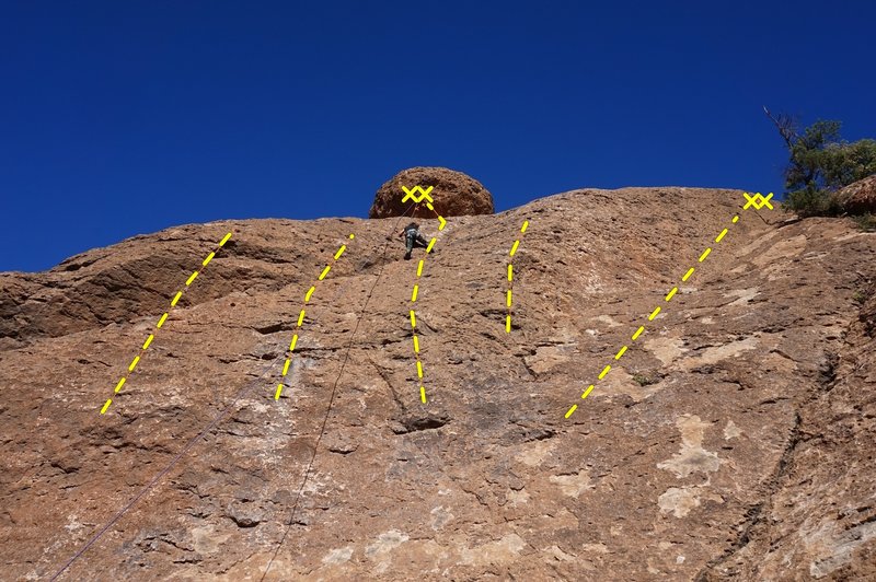 Top rope sport routes