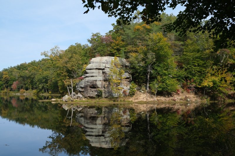 View of The Rock from the Lake Side Trail (in The Dam Area)