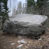 The north side of the Alone Boulder