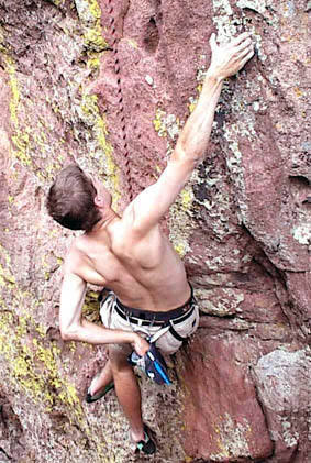 Myke crossed up. Hey, Myke. Is that big foothold to your right off?