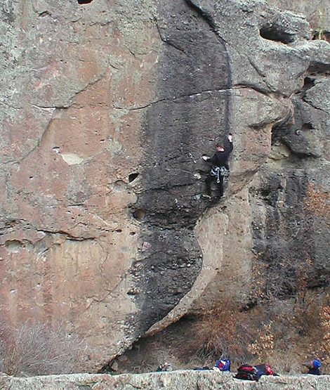 Ben, attacking the crux.