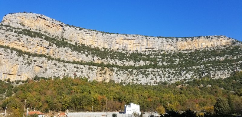 This is only one of the dozens of cliffs that seem to stretch on forever through Cijevna Canyon.