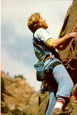 Tom Maino just below the crux on 1st pitch.