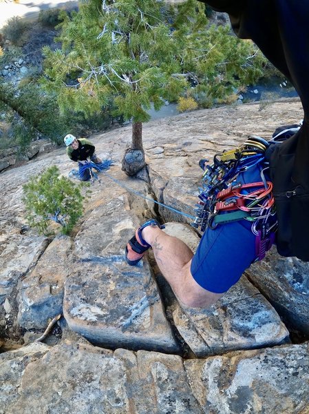 Starting off the second pitch of Tree Root