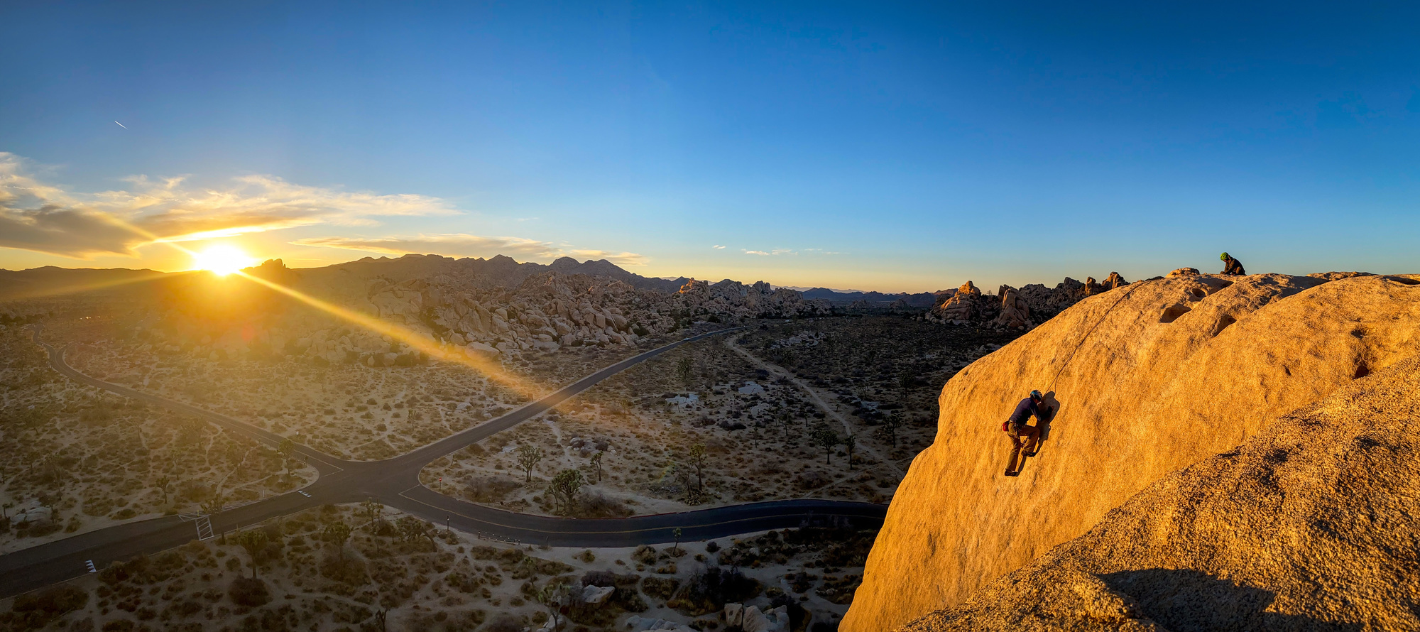 Gordon Larsen racing the sun on the final stretch of The Flake.