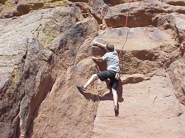 Me on the first little overhang.