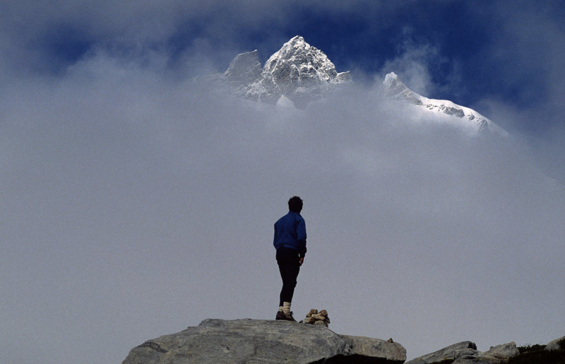 Gary Kuehn - one last look at Waddington from 'Camp 47' on the north side of the Tiedemann Glacier