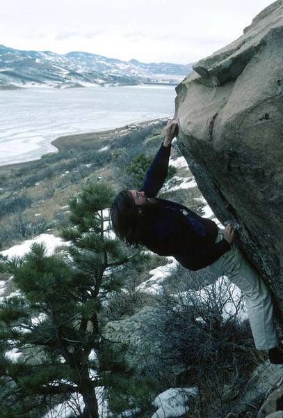 Me on the Mental Block Standard (in 1973 and climbing in PA's; anyone remember them? )