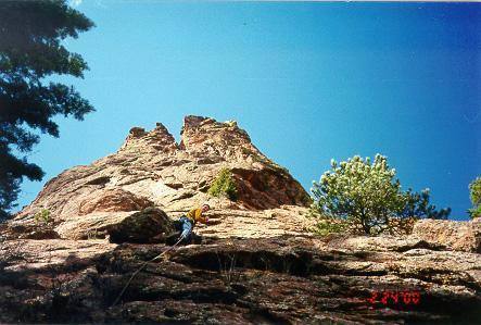 Peter Mead partway up the Army Route.