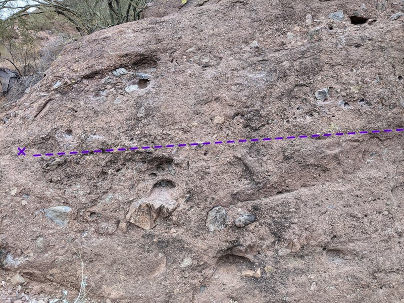 Left side of the traverse.