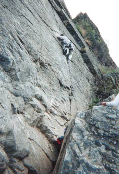 Photo by Ed Mullen. Mike at the start of the route.