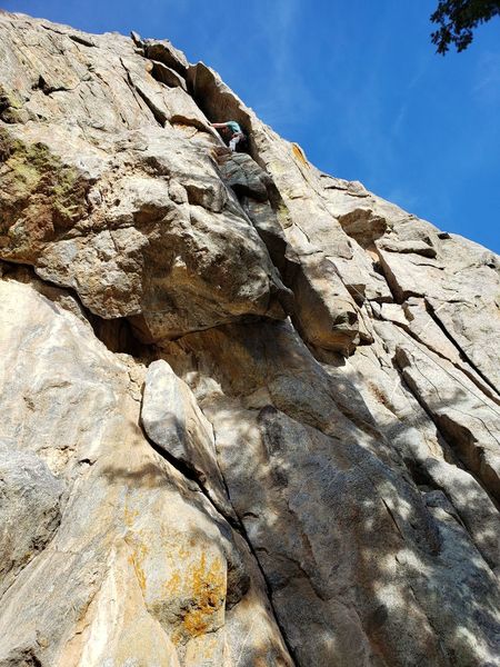 Just before the good bits. Scary going for the onsight. Worth it!