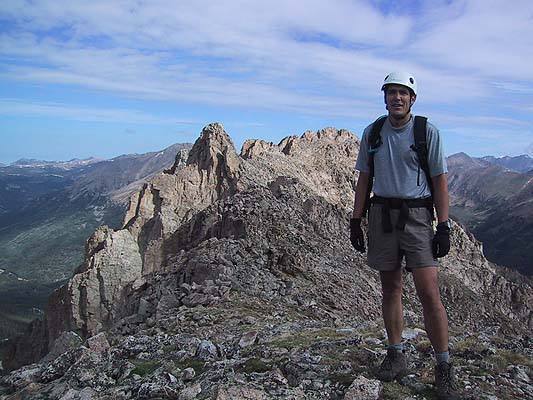 Looking north from the middle section of the ridge, with it's many gendarmes.
