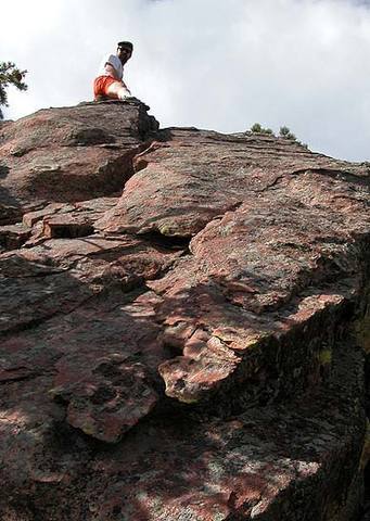 The end of the Freeway, and last Roach Flatiron climb for George.