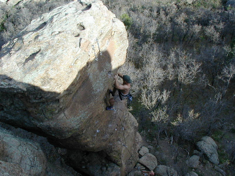 Jarrod pulls into the final crux.