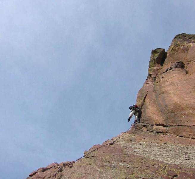 Josh leading P2 of the Naked Edge.