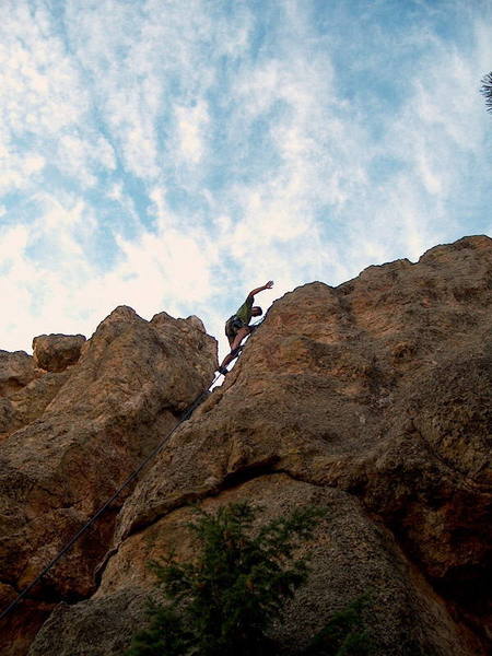 Gary Schmidt, photo by Willie Domago, on Tilted Tower, the monastery,