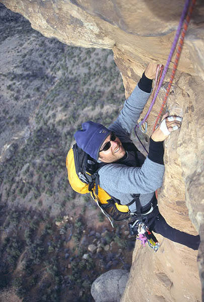 Jason Rite Bc Jason Rite pulling the final overhang.