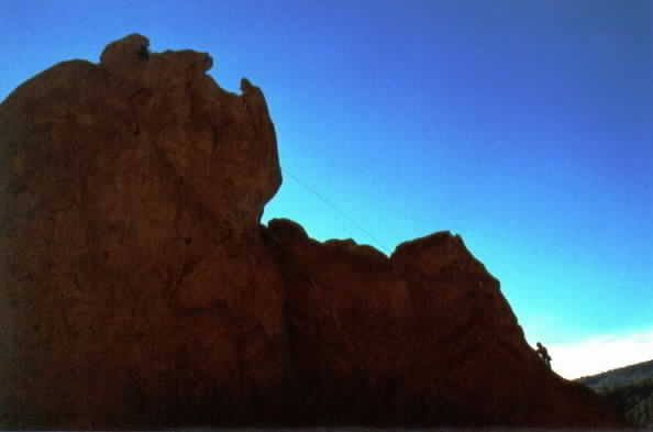 Getting in some final climbing before the the light is lost