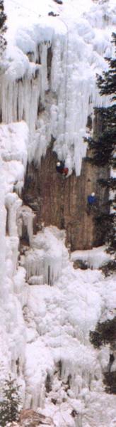 Photographer is Bruce Hunter.  Climber on the left is on Tic Tac.