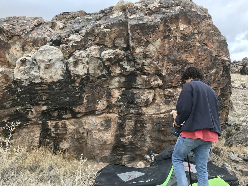 Climbing in Bi-Bush Boulder, Grand Junction Area