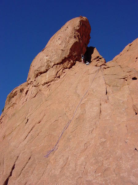 Setting up top ropes on Boot Crack.