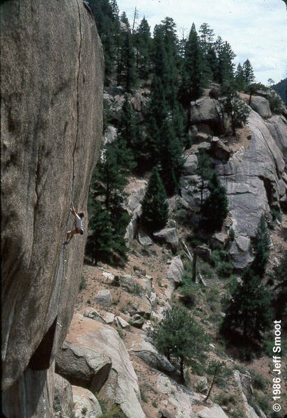 The infamous Sphinx Crack man at crux.
