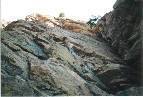 Charlie at the cave on P1.