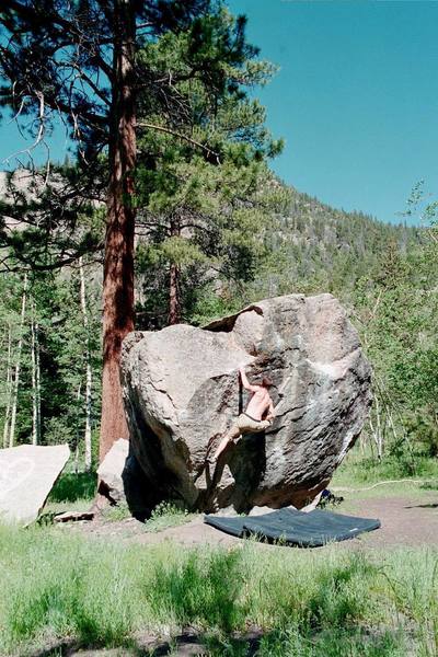Justin Jaeger, by Chip Phillips, on Scarface in the 420s, Poudre Canyon.