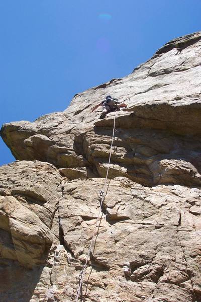 Approaching the crux of the climb. Hope you cut your fingernails!