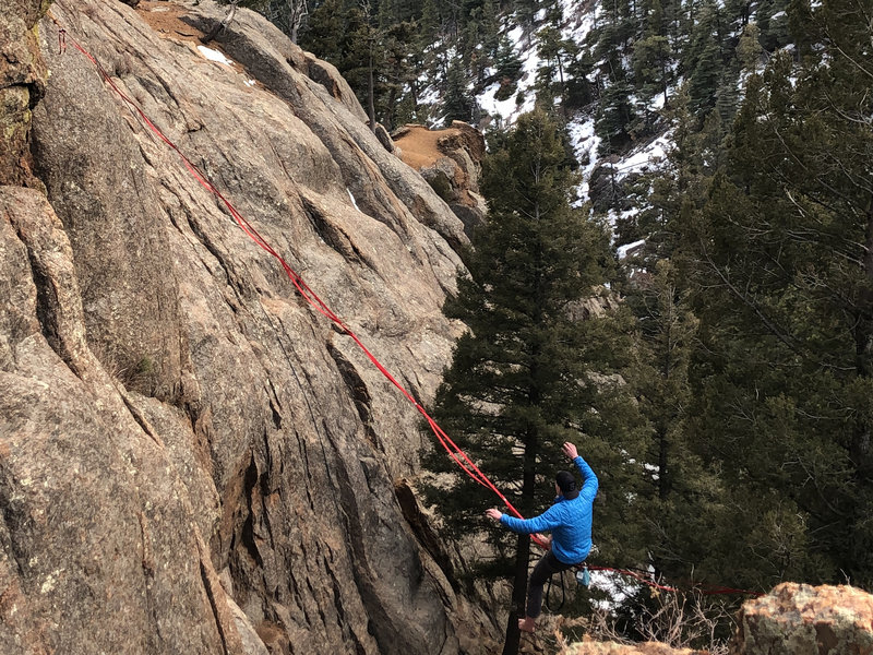 Rock Climb Nirvana Wall Highline Colorado Springs