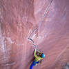 Amber getting to the crux