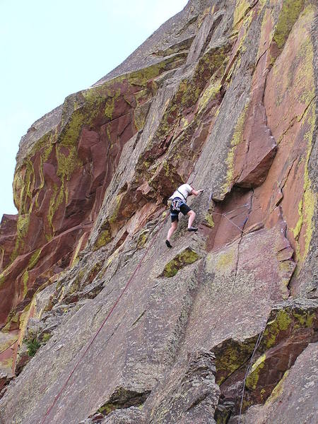 On the crux traverse....