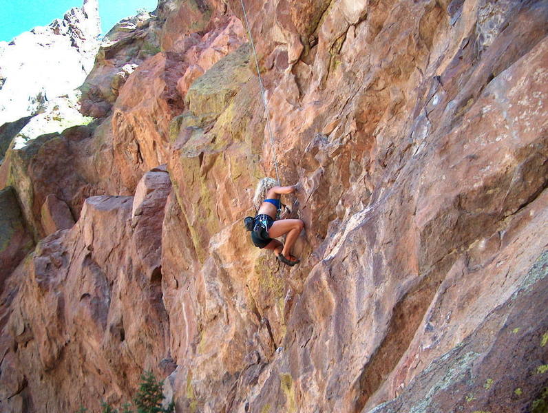 starting up "Breakfast"--shot taken from the base of "Out to Lunge"