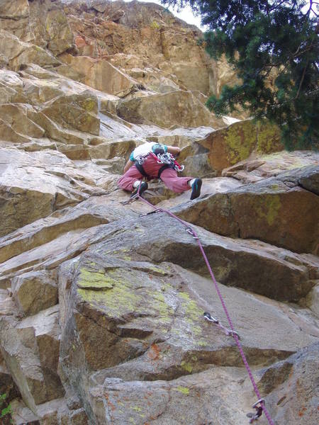 Bart just above the 5th bolt on Monkey's Uncle.