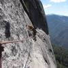 Matt Pickren and me following on the same rope.