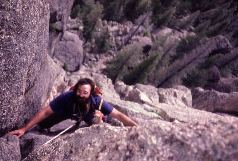 The 5.6 finish on the last pitch of Organ Pipes.