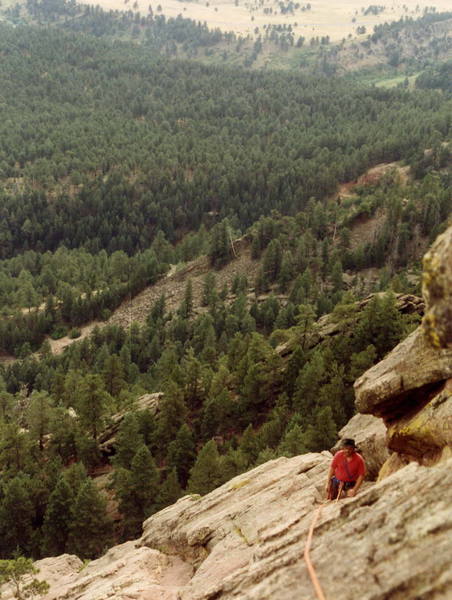 Last pitch of Baker's Way, just before intersection with the North Arete.