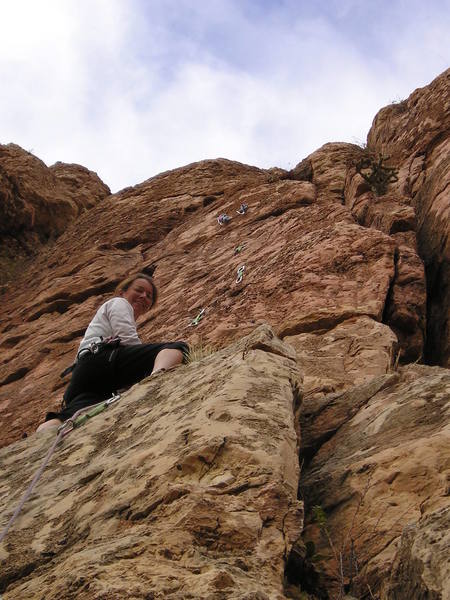 Leading low on the route.