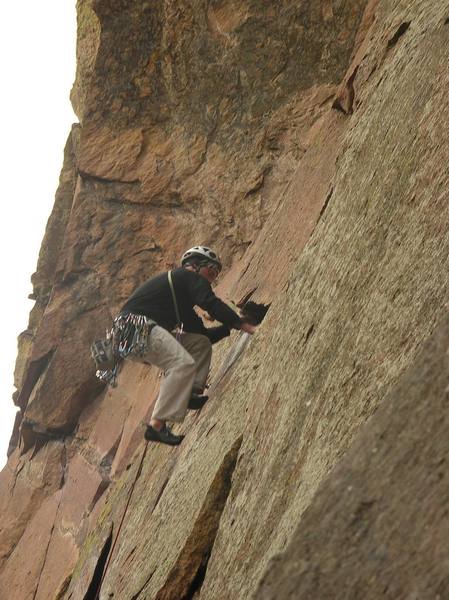 Brian wrestling with the undercling;<br>
The third hard part of the first pitch!!
