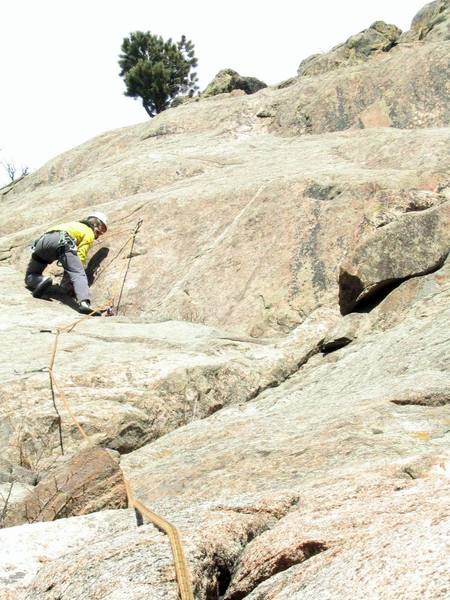 Ivan lines up the crux moves.