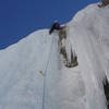 The start of P3.  The crux of the entire climb on Feb 14th, 2004.
