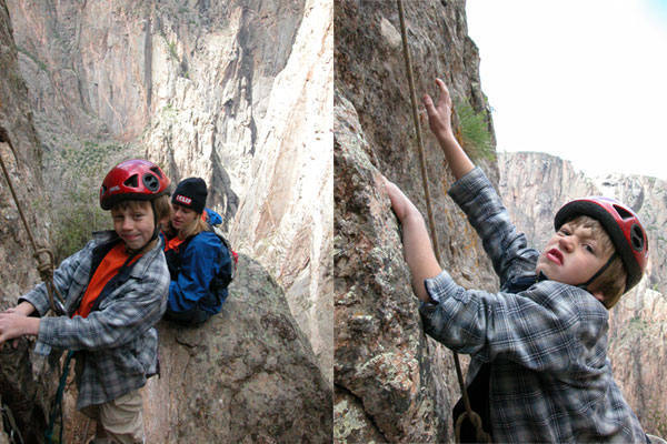 Zane Miller at age 8 crankin' through the route.